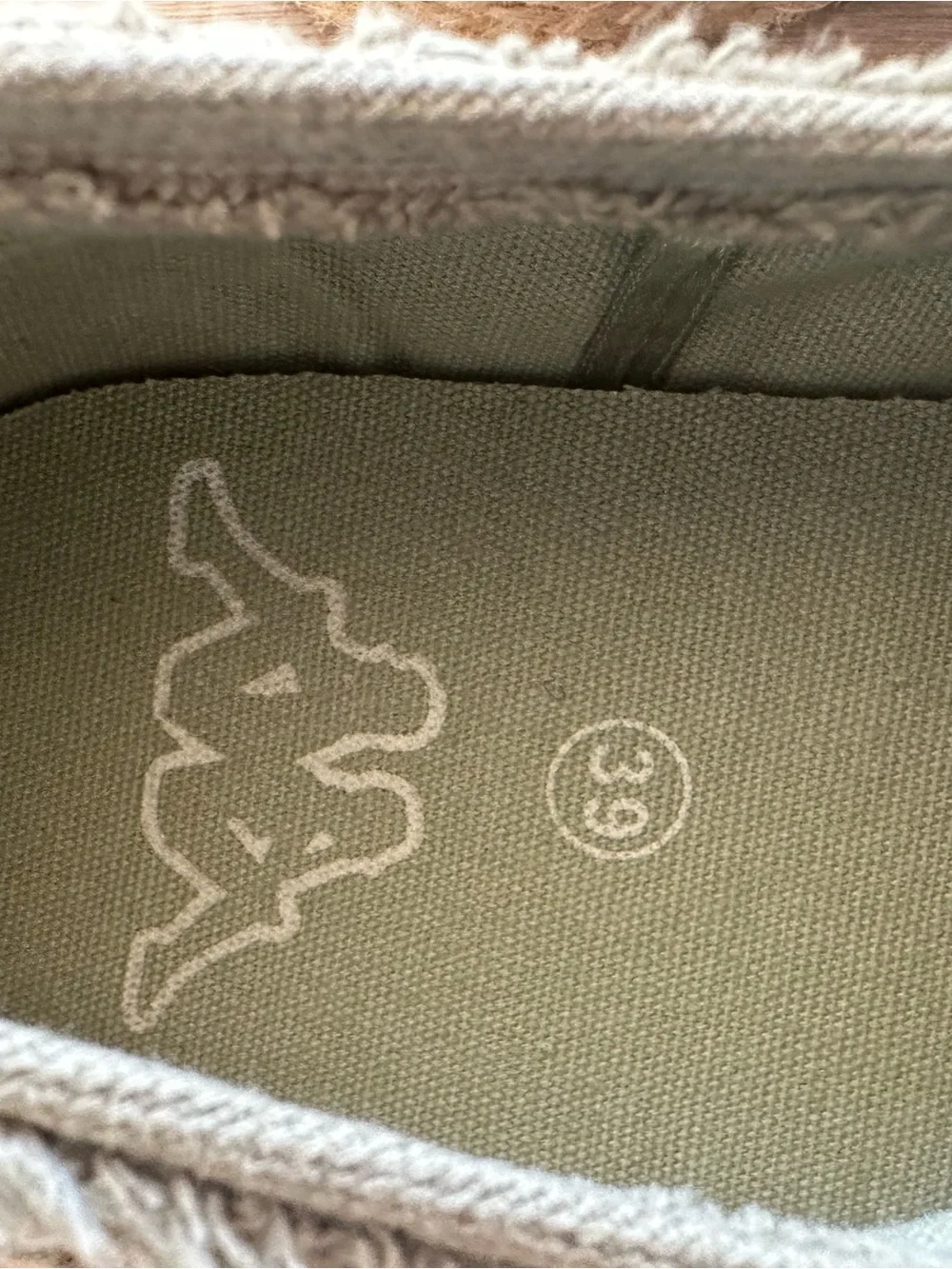 Kappa Olive Green Canvas Slip-On Espadrilles